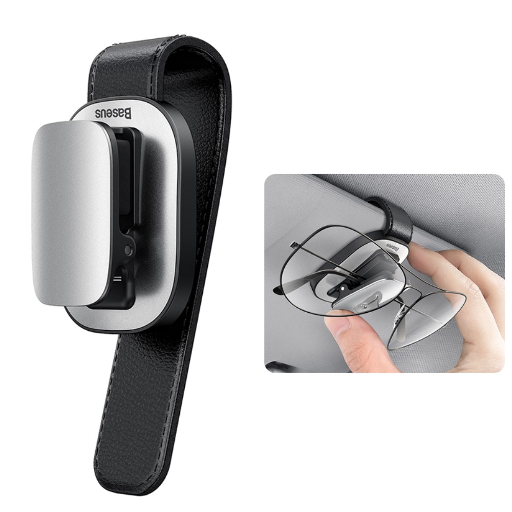 Βάση για σκίαστρο αυτοκινήτου BASEUS με ειδικό κλιπ για στήριξη Γυαλιών - Ασημί