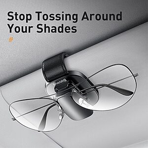 Κλιπ Στήριξης Γυαλιών BASEUS για σκίαστρο Αυτοκινήτου - Μαύρο - Image 2