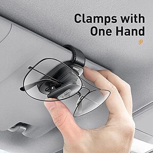 Κλιπ Στήριξης Γυαλιών BASEUS για σκίαστρο Αυτοκινήτου - Μαύρο - Image 3