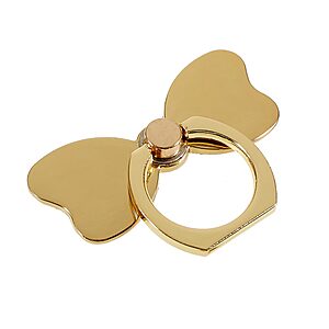 Δαχτυλίδι Κινητού με Περιστρεφόμενη Μεταλλική Βάση και Σχέδιο Πεταλούδας - Χρυσό - Image 4