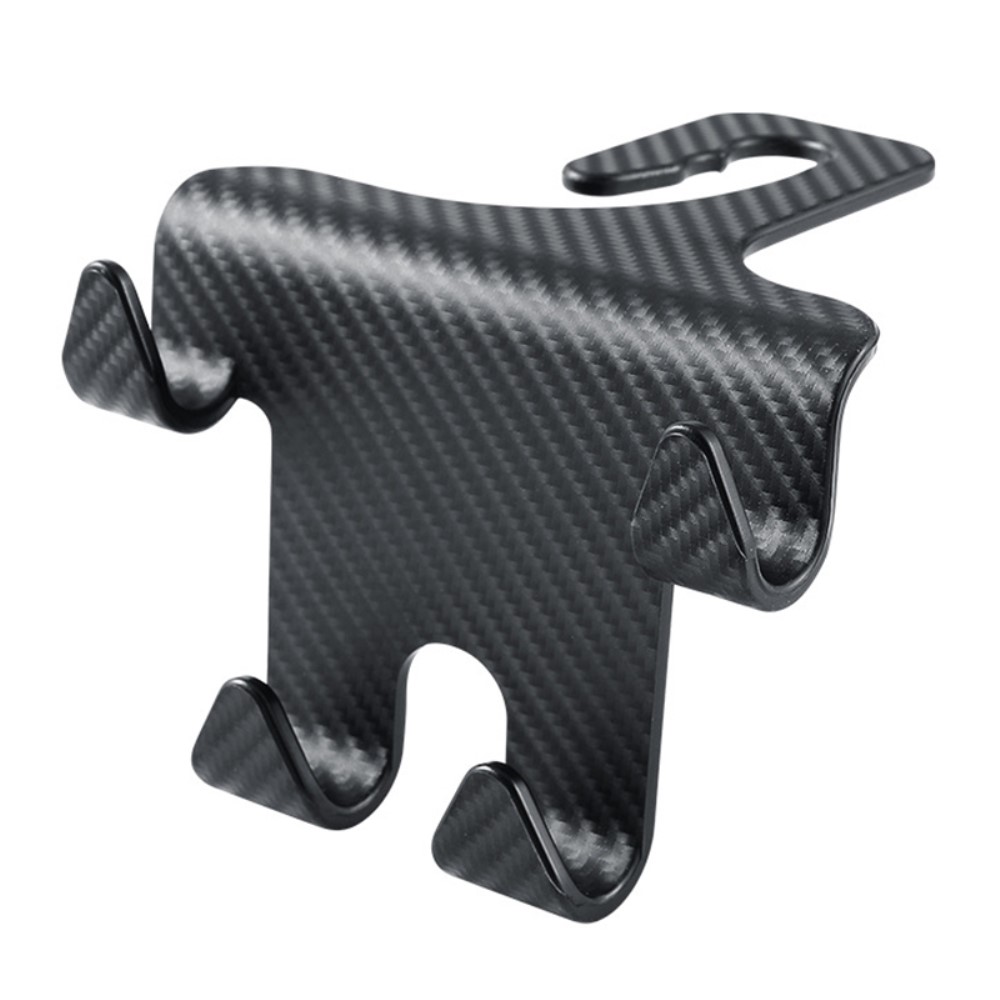 Ειδική Βάση Κρεμάστρα με Σχέδιο Ανθρακόνημα για το Πίσω Καθίσμα του Αυτοκινήτου - Μαύρο