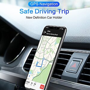 Μαγνητική Βάση Τύπου L F3 για Κινητά Τηλέφωνα στον Αεραγωγό του Αυτοκινήτου - Ασημί - Image 3