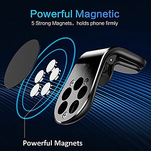 Μαγνητική Βάση Τύπου L F3 για Κινητά Τηλέφωνα στον Αεραγωγό του Αυτοκινήτου - Ασημί - Image 4