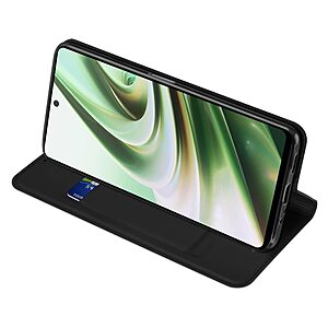 Θήκη OnePlus Nord CE 3 Lite 5G DUX DUCIS Skin Pro Series με βάση στήριξης, υποδοχή καρτών και μαγνητικό κούμπωμα Flip Wallet από συνθετικό δέρμα και TPU μαύρο - Image 3