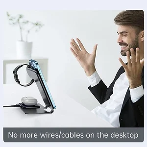 VEGER Y9 Ασύρματη βάση πολυφόρτισης 3 σε 1 (Qi Pad) για συσκευές Apple και άλλες