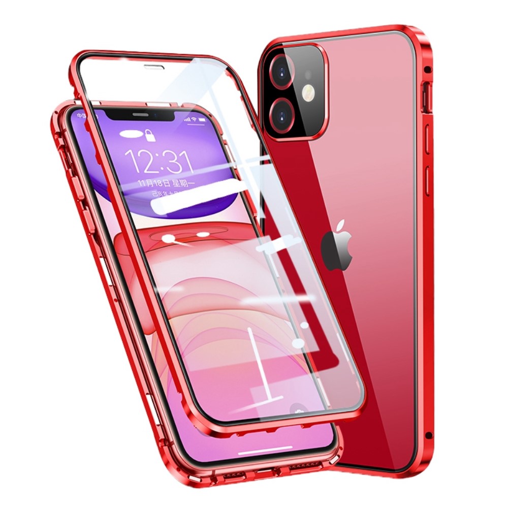 Θήκη iPhone 11 Mad Mask μεταλλική με εσωτερικό μαγνήτη V2 και ανθεκτικό Tempered Glass 360° διπλής όψης με Camera Protection Lips κόκκινο Θήκη iPhone 11 Mad Mask μεταλλική με εσωτερικό μαγνήτη V2 και ανθεκτικό Tempered Glass 360° διπλής όψης με Camera Protection Lips κόκκινο