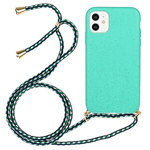 Θήκη iPhone 11 OEM Soft Silicone Sockproof πλάτη με κορδόνι από αντικραδασμικό TPU μπλε