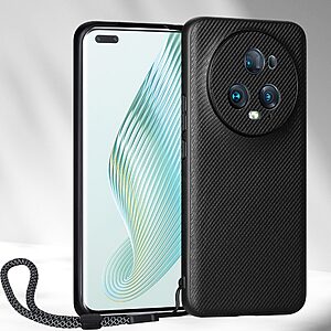 Θήκη Honor Magic5 Pro 5G VILI Vili TC Series με σχέδιο carbon fiber ενισχυμένες γωνίες από Premium ανθεκτικό TPU μαύρο - Image 2