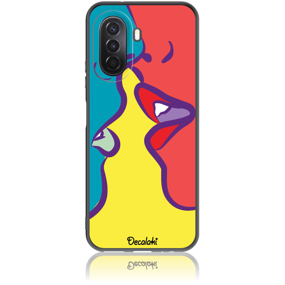 Θήκη για Huawei Nova Y70 Pop Art Kiss - Soft TPU Θήκη για Huawei Nova Y70 Pop Art Kiss - Soft TPU