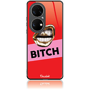 Θήκη για Huawei P50 Pro BITCH - Tempered Glass