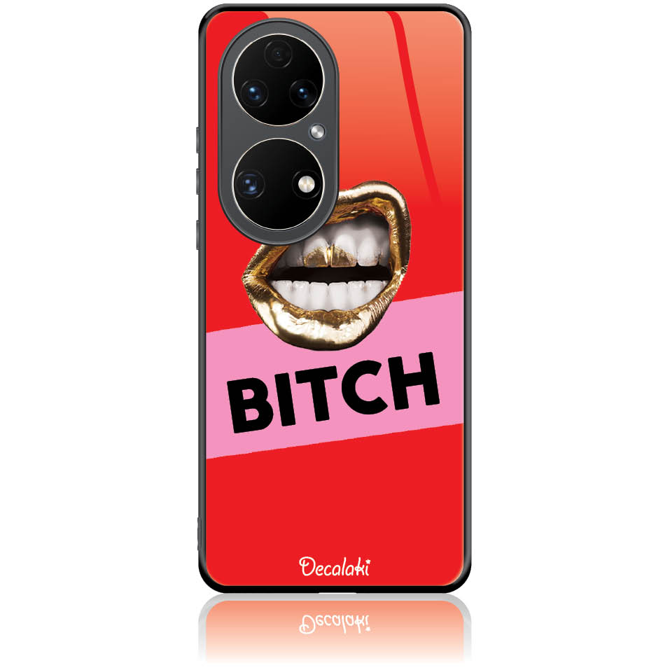 Θήκη για Huawei P50 Pro BITCH - Tempered Glass Θήκη για Huawei P50 Pro BITCH - Tempered Glass