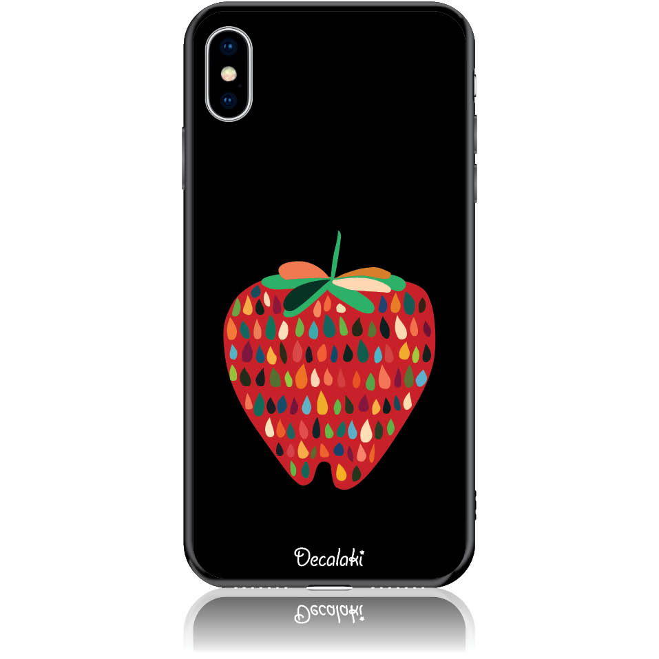 Θήκη για iPhone XS Max Unbite Strawberry Passion - Soft TPU Θήκη για iPhone XS Max Unbite Strawberry Passion - Soft TPU
