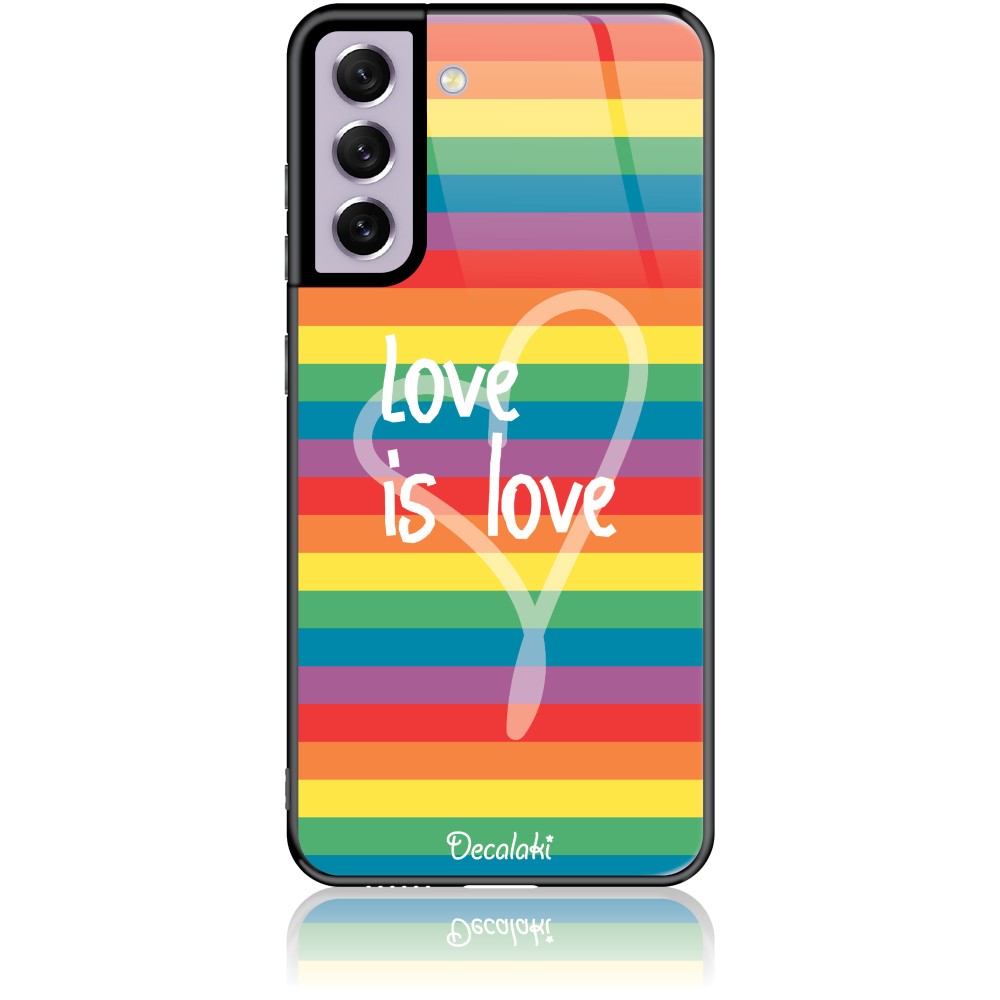 Θήκη για Samsung Galaxy S21 FE 5G Love is Love - Tempered Glass Θήκη για Samsung Galaxy S21 FE 5G Love is Love - Tempered Glass