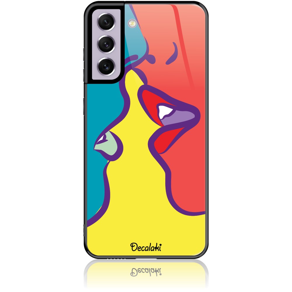Θήκη για Samsung Galaxy S21 FE 5G Pop Art Kiss - Tempered Glass Θήκη για Samsung Galaxy S21 FE 5G Pop Art Kiss - Tempered Glass