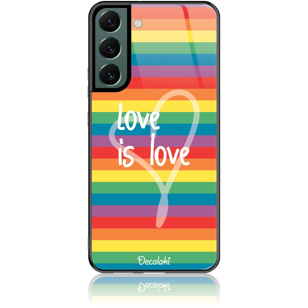 Θήκη για Samsung Galaxy S22 Plus 5G Love is Love - Tempered Glass Θήκη για Samsung Galaxy S22 Plus 5G Love is Love - Tempered Glass