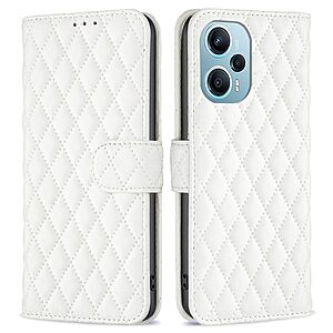 Θήκη Xiaomi Poco F5 5G BINFEN COLOR Rhombus Pattern Series με βάση στήριξης