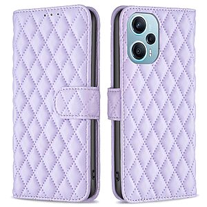 Θήκη Xiaomi Poco F5 5G BINFEN COLOR Rhombus Pattern Series με βάση στήριξης