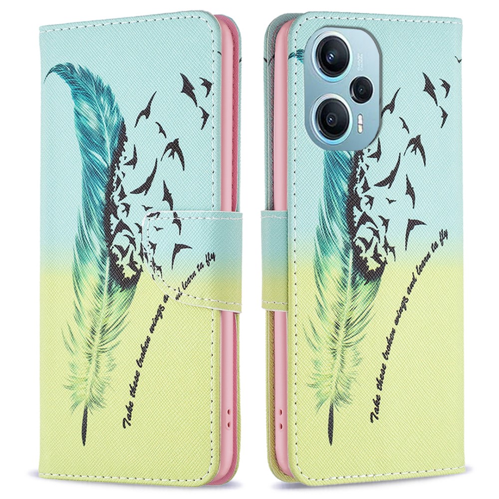 Θήκη Xiaomi Poco F5 5G OEM Feather & Birds με βάση στήριξης