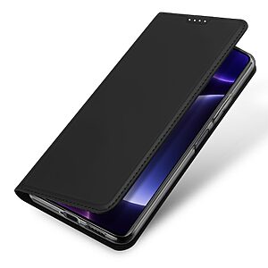 Θήκη Xiaomi Poco F5 5G DUX DUCIS Skin Pro Series με βάση στήριξης, υποδοχή καρτών και μαγνητικό κούμπωμα Flip Wallet από συνθετικό δέρμα και TPU μαύρο - Image 5
