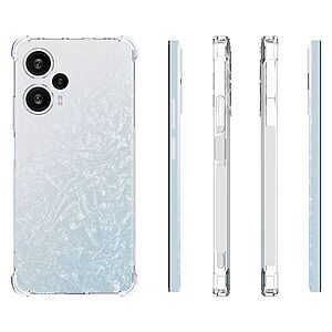 Θήκη Xiaomi Poco F5 5G OEM Silicone Sockproof V5 Anti-Slip Transparent Πλάτη TPU - Image 5