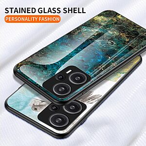 Θήκη Xiaomi Poco F5 5G OEM σχέδιο Marble με Πλάτη Tempered Glass TPU λευκό - Image 4