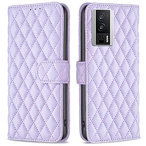 Θήκη Xiaomi Poco F5 Pro 5G BINFEN COLOR Rhombus Pattern Series με βάση στήριξης