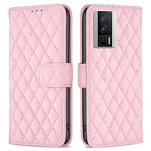 Θήκη Xiaomi Poco F5 Pro 5G BINFEN COLOR Rhombus Pattern Series με βάση στήριξης