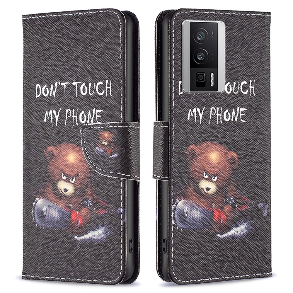 Θήκη Xiaomi Poco F5 Pro 5G OEM Angry bear with chainsaw με βάση στήριξης