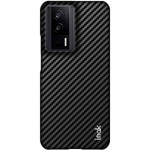 Θήκη Xiaomi Poco F5 Pro 5G IMAK Imak Ruiyi Series με υφή Carbon Fiber από συνθετικό δέρμα και σκληρό πλαστικό μαύρο - Image 3