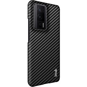 Θήκη Xiaomi Poco F5 Pro 5G IMAK Imak Ruiyi Series με υφή Carbon Fiber από συνθετικό δέρμα και σκληρό πλαστικό μαύρο - Image 4
