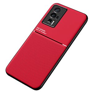 Θήκη Xiaomi Poco F5 Pro 5G Mad Mask Inner Edge πλάτη από συνθετικό δέρμα TPU κόκκινο