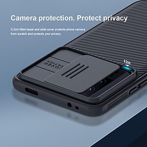Θήκη Xiaomi Poco F5 Pro 5G NiLLkin Camshield Series Πλάτη με προστασία για την κάμερα από σκλήρό Premium TPU μαύρο - Image 3