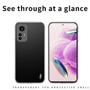 Θήκη Xiaomi Redmi Note 12S MOFI Mofi Crystal Clear Series ανθεκτική στις γρατζουνιές από Premium TPU και διάφανη Πλάτη - Image 3