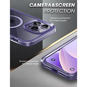 SUPCASE® UB Edge iPhone 14 Pro Max: Θήκη Σιλικόνης MagSafe Διάφανη με TPU / PC Πλαίσιο και Προστασία Οθόνης Snap-On | Πιστοποίηση Αντοχής MIL-STD 810G-516.6 - Deep Purple - Image 6