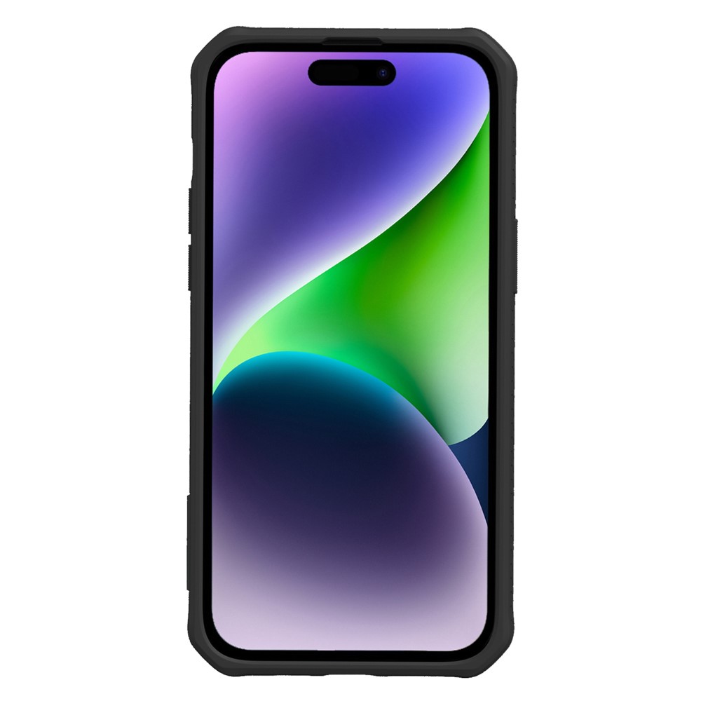 Θήκη iPhone 14 Pro Max NiLLkin Strap Case Series Πλάτη με Ειδική Λαβή για κράτημα από σκλήρό Premium TPU μαύρο