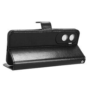 Θήκη Honor 90 Lite 5G Mad Mask Leather Wallet Case V2 με βάση στήριξης, υποδοχές καρτών και μαγνητικό κούμπωμα Flip Wallet από συνθετικό δέρμα μαύρο - Image 3