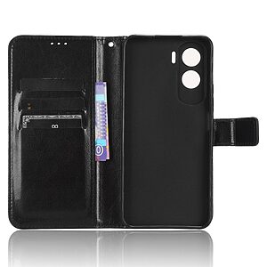 Θήκη Honor 90 Lite 5G Mad Mask Leather Wallet Case V2 με βάση στήριξης, υποδοχές καρτών και μαγνητικό κούμπωμα Flip Wallet από συνθετικό δέρμα μαύρο - Image 4