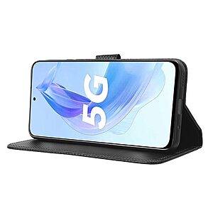 Θήκη Honor 90 Lite 5G Mad Mask Leather Wallet Case Series 3 με βάση στήριξης, υποδοχές καρτών και μαγνητικό κούμπωμα Flip Wallet από συνθετικό δέρμα μαύρο - Image 3