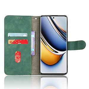 υποδοχές καρτών και μαγνητικό κούμπωμα Flip Wallet από συνθετικό δέρμα πράσινο