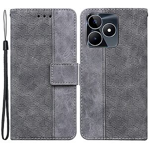 Θήκη Realme C53 Mad Mask Leather Wallet Case Geometry Style με βάση στήριξης