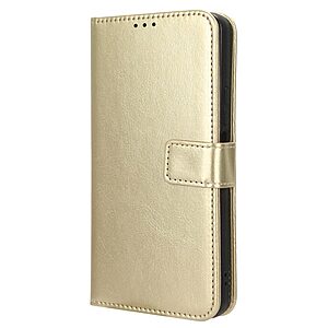 Θήκη Realme C53 Mad Mask Leather Wallet Case Series 3 με βάση στήριξης, υποδοχές καρτών και μαγνητικό κούμπωμα Flip Wallet από συνθετικό δέρμα χρυσό - Image 4