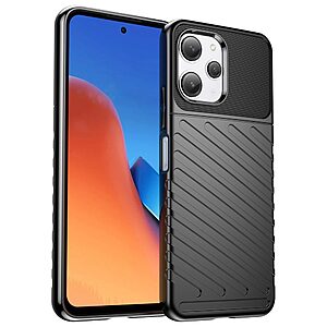 Θήκη Xiaomi Redmi 12 Mad Mask Thunder Series Πλάτη από ενισχυμένο TPU μαύρο