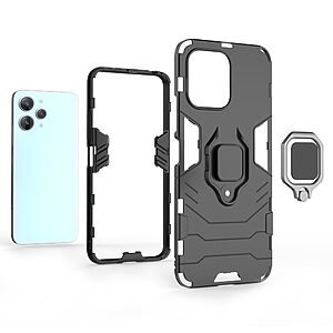 Θήκη Xiaomi Redmi 12 Mad Mask Πλάτη Thin Armor με Μαγνητικό δαχτυλίδι και Βάση στήριξης TPU μπλε - Image 4