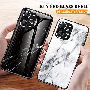 Θήκη Xiaomi Redmi 12 OEM σχέδιο Marble με Πλάτη Tempered Glass TPU σμαραγδί - Image 4