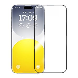 Baseus Sapphire Υψηλής Ποιότητας Προστατευτικό γυαλί Tempered Glass για iPhone 15 Πλήρης Κάλυψη - Ενισχυμένες Άκρες & Εργαλείο Εγκατάστασης