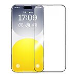 Baseus Sapphire Υψηλής Ποιότητας Προστατευτικό γυαλί Tempered Glass για iPhone 15 Pro Πλήρης Κάλυψη - Ενισχυμένες Άκρες & Εργαλείο Εγκατάστασης