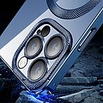 Θήκη iPhone 15 KSTDESIGN Magnetic Metal Frame Series συμβατό με Magsafe φορτιστή Transparent Πλάτη TPU ασημί - Image 3