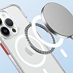 Θήκη iPhone 15 Mad Mask Magnetic Four Corners Airbag συμβατό με Magsafe φορτιστή Transparent Πλάτη TPU μαύρο - Image 2