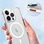 Θήκη iPhone 15 Mad Mask Magnetic Four Corners Airbag συμβατό με Magsafe φορτιστή Transparent Πλάτη TPU μαύρο - Image 4