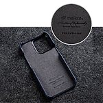 Θήκη iPhone 15 MELKCO Πλάτη Shock-Proof από Premium αυθεντικό δέρμα Genuine Cowhide μπλε σκούρο - Image 4